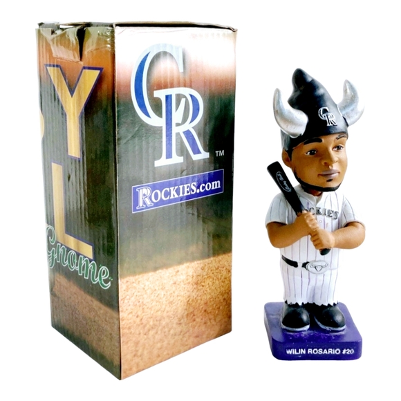 Colorado Rockies "Wilin Rosario" Gnome Baby Bull Bobblehead (2014) in Box - Picture 1 of 7